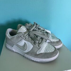 Grey Corduroy Nike Dunks